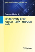 Cover: Turnpike Theory for the Robinson-Solow-Srinivasan Model - Springer