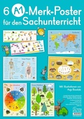Cover: 6 A1-Merk-Poster f&uuml;r den Sachunterricht - Jahreskreis, K&ouml;rper, Waldtiere, Epochen, Kontinente, vom Korn zum Brot - Verlag an der Ruhr