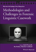 Cover: Methodologies and Challenges in Forensic Linguistic Casework - Wiley