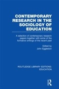 Cover: Contemporary Research in the Sociology of Education (RLE Edu L) - Routledge