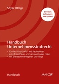 Cover: Handbuch Unternehmensstrafrecht - Manz