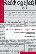 Cover: 30. Januar 1933 bis 2. August 1934. - Duncker & Humblot