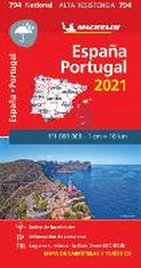 Abbildung von: Spain & Portugal 2021 - High Resistance National Map 794 - Michelin Editions des Voyages