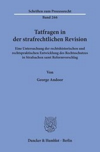 Abbildung von: Tatfragen in der strafrechtlichen Revision. - Duncker & Humblot