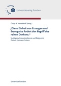 Cover: "Diese Einheit von Erzeugen und Erzeugnis fordert den Begriff des reinen Denkens." - Universit&auml;tsverlag Potsdam