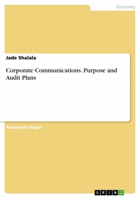 Abbildung von: Corporate Communications. Purpose and Audit Plans - GRIN Verlag