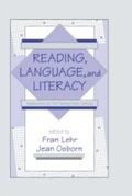 Cover: Reading, Language, and Literacy - Routledge