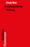 Cover: Die Erkl&auml;rbarkeit von Erfahrung - Vittorio Klostermann Verlag