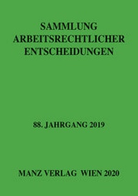 Abbildung von: Sammlung arbeitsrechtlicher Entscheidungen - Manz