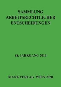 Abbildung von: Sammlung arbeitsrechtlicher Entscheidungen - Manz