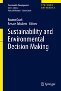 Cover: Sustainability and Environmental Decision Making - Springer