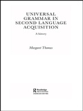 Cover: Universal Grammar in Second-Language Acquisition - Routledge