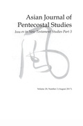 Cover: Asian Journal of Pentecostal Studies, Volume 20, Number 2 - Wipf and Stock Publishers