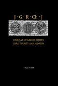Cover: Journal of Greco-Roman Christianity and Judaism, Volume 14 - Wipf and Stock Publishers