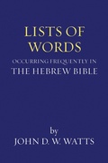 Cover: Lists of Words Occurring Frequently in the Hebrew Bible - Wipf and Stock