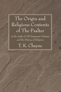 Cover: The Origin and Religious Contents of The Psalter - Wipf and Stock