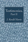 Cover: Testimonies, Part II - Wipf and Stock