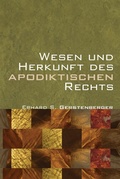 Cover: Wesen und Herkunft des Apodiktischen Rechts - Wipf and Stock