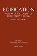 Cover: Edification-Journal of the Society of Christian Psychology - Wipf and Stock