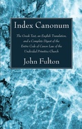 Cover: Index Canonum - Wipf and Stock
