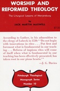 Cover: Worship and Reformed Theology - Pickwick Publications