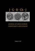 Cover: Journal of Greco-Roman Christianity and Judaism, Volume 13 - Wipf and Stock Publishers