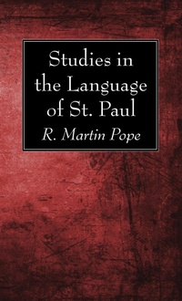 Abbildung von: Studies in the Language of St. Paul - Wipf and Stock Publishers