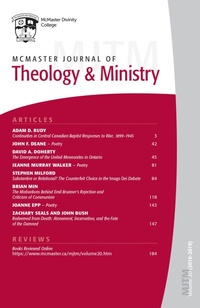Abbildung von: McMaster Journal of Theology and Ministry: Volume 20, 2018-2019 - Wipf and Stock Publishers
