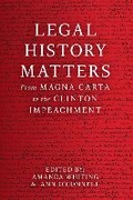 Cover: Legal History Matters - Melbourne University Press