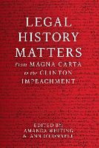 Enlarge image Cover: Legal History Matters - Melbourne University Press