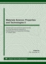Cover: Materials Science: Properties and Technologies II - Trans Tech Publications Ltd