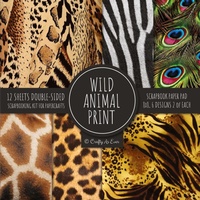 Abbildung von: Wild Animal Print Scrapbook Paper Pad 8x8 Scrapbooking Kit for Papercrafts, Cardmaking, Printmaking, DIY Crafts, Nature Themed, Designs, Borders, Backgrounds, Patterns - Crafty As Ever