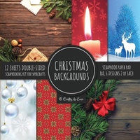 Abbildung von: Christmas Backgrounds Scrapbook Paper Pad 8x8 Scrapbooking Kit for Papercrafts, Cardmaking, Printmaking, DIY Crafts, Holiday Themed, Designs, Borders, Patterns - Crafty As Ever