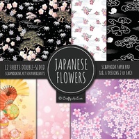Abbildung von: Japanese Flowers Scrapbook Paper Pad 8x8 Scrapbooking Kit for Papercra - Crafty As Ever