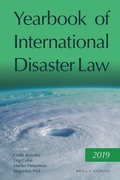 Cover: Yearbook of International Disaster Law - Martinus Nijhoff