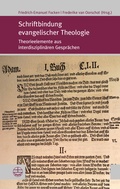 Cover: Schriftbindung evangelischer Theologie - Evangelische Verlagsanstalt
