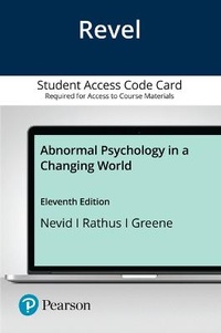 Enlarge image Cover: Revel for Abnormal Psychology in a Changing World -- Access Card - Pearson Education (US)