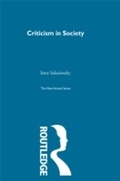 Cover: Criticism in Society - Routledge