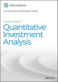 Enlarge image Cover: Quantitative Investment Analysis - Wiley-Scrivener