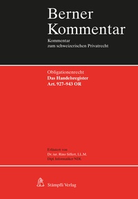Abbildung von: Das Handelsregister. Art. 927-943 OR - Stämpfli Verlag