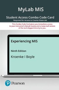 Enlarge image Cover: Mylab MIS with Pearson Etext -- Combo Access Card -- For Experiencing MIS - Pearson