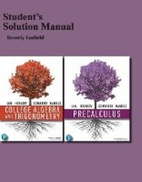 Abbildung von: Student Solutions Manual for College Algebra and Trigonometry - Pearson