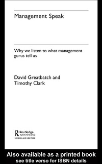 Enlarge image Cover: Management Speak - Routledge