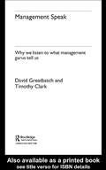 Cover: Management Speak - Routledge