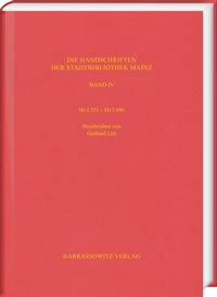 Abbildung von: Die Handschriften der Stadtbibliothek Mainz / Hs I 351- Hs I 490 - Harrassowitz Verlag