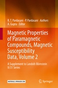 Cover: Magnetic Properties of Paramagnetic Compounds, Magnetic Susceptibility Data, Volume 2 - Springer