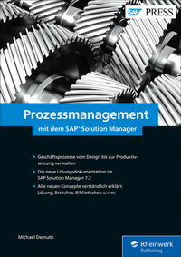 Abbildung von: Prozessmanagement mit dem SAP Solution Manager - SAP PRESS