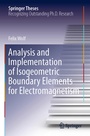 Cover: Analysis and Implementation of Isogeometric Boundary Elements for Electromagnetism - Springer