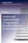 Cover: Analysis and Implementation of Isogeometric Boundary Elements for Electromagnetism - Springer