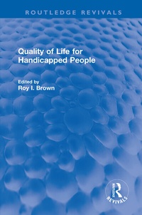 Bild: Quality of Life for Handicapped People - Routledge